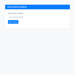 Online Word Scrambler