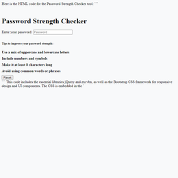 Password Strength Checker