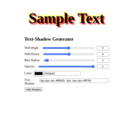 Text Shadow Generator